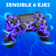 thumbnail image 5 of Controlador inalámbrico compatible con PS4, control remoto compatible con Playstation 4/PS4 Slim/PS4 Pro/Windows PC, color púrpura, 5 of 9