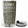 thumbnail image 3 of Army Nutrition Facts Tumbler For Veterans Day Gifts Camouflage Pattern Veteran Coffee Mug Soldier Military Men Gift Ideas Insulated Stainless Steel Travel Cup With Lid 20oz, 3 of 6