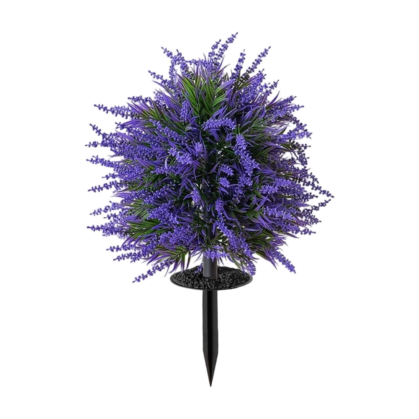Artificial Flowers for Outdoors Artificial Purple Lavender Ground Plug for Patio and Garden, UV Resistant Outdoor Spring Summer Home Decoration, Faux Flower with Stake 20.9 Inches Purple