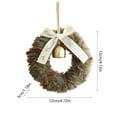 thumbnail image 3 of NWOKYZGH 1Pc Plush Christmas Kitchen Cabinet Wreaths with Bow 4.72 Inch Mini Christmas Wreath Small Kitchen Xmas Decor for Window Door, 3 of 6