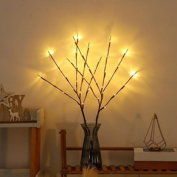 Wzzjkit Home Decor, Led Branch Light Battery Operated Lighted Branch Vase Filler Tree Artificial Little Twig Power Brown 30 Inch 20 LED for Home Romantic Decoration, Warm, Home Decor Living Room