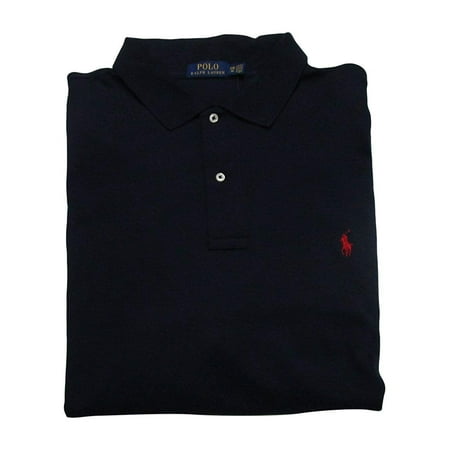 - Ralph Lauren Men's Big and Tall Interlock Polo Shirt, Pony Logo, Classic Fit. (Ink, 4XB)