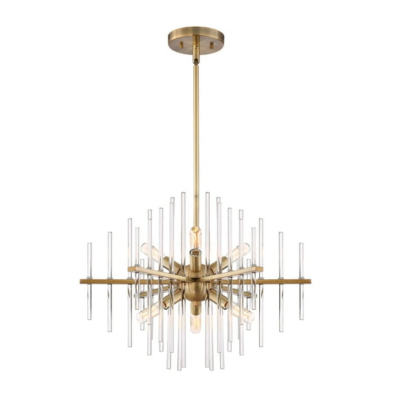Reeve 6-Light Brushed Antique Bronze Glam Classic Chandelier for Dining Areas with No Bulbs Included