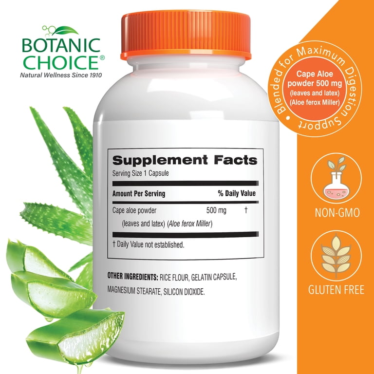Botanic Choice Aloe Vera Digestive Herbal Supplement, 90 Capsules, Supports  Digestive and Immune Health - Walmart.com