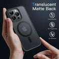thumbnail image 4 of JETech Magnetic Case for iPhone 14 Pro 6.1-Inch Compatible with MagSafe, Translucent Matte Back Slim Shockproof Phone Cover (Black), 4 of 6