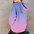 thumbnail image 5 of Girls Gradient Color Hoodie | Preppy Oversized Hooded Sweatshirt | Cute Pocket Pullover with Long Sleeve | Streetwear Casual Wear for Teen Girls(Sky Blue,4-5Years), 5 of 7