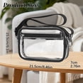 thumbnail image 4 of Clear Crossbody Bag, Stadium Approved Transparent Messenger Purse, Waterproof PVC Clear Shoulder Bag, Adjustable Strap Concert Clear Bag, Lightweight Clear Sling Bag, Portable Clear Storage Handbag, 4 of 5