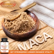 Maca Root Capsules - It Supports Energy and Vitality, Improves Mood, Balances Hormones, and Enhances Athletic Performance - 120 Count