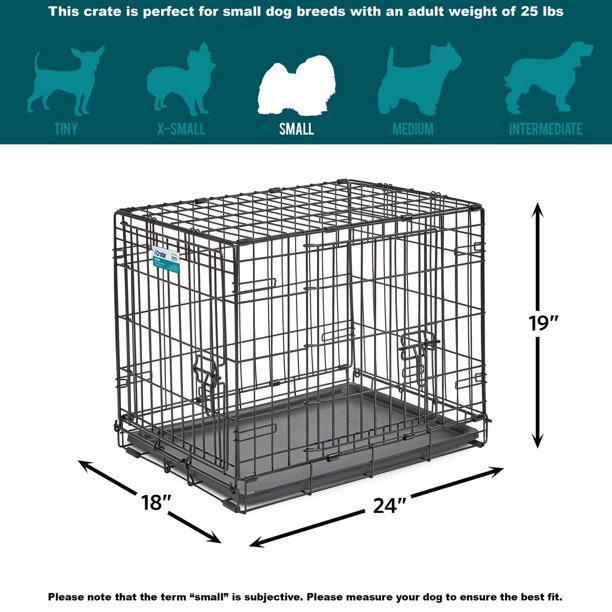 MidWest iCrate Double-Door Folding Dog Crate with Divider Panel