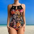 thumbnail image 2 of Demon Slayer Women's One-piece Swimsuit Bathing Suits High Neck Tummy Control Swimwear Swim Suit S, 2 of 7