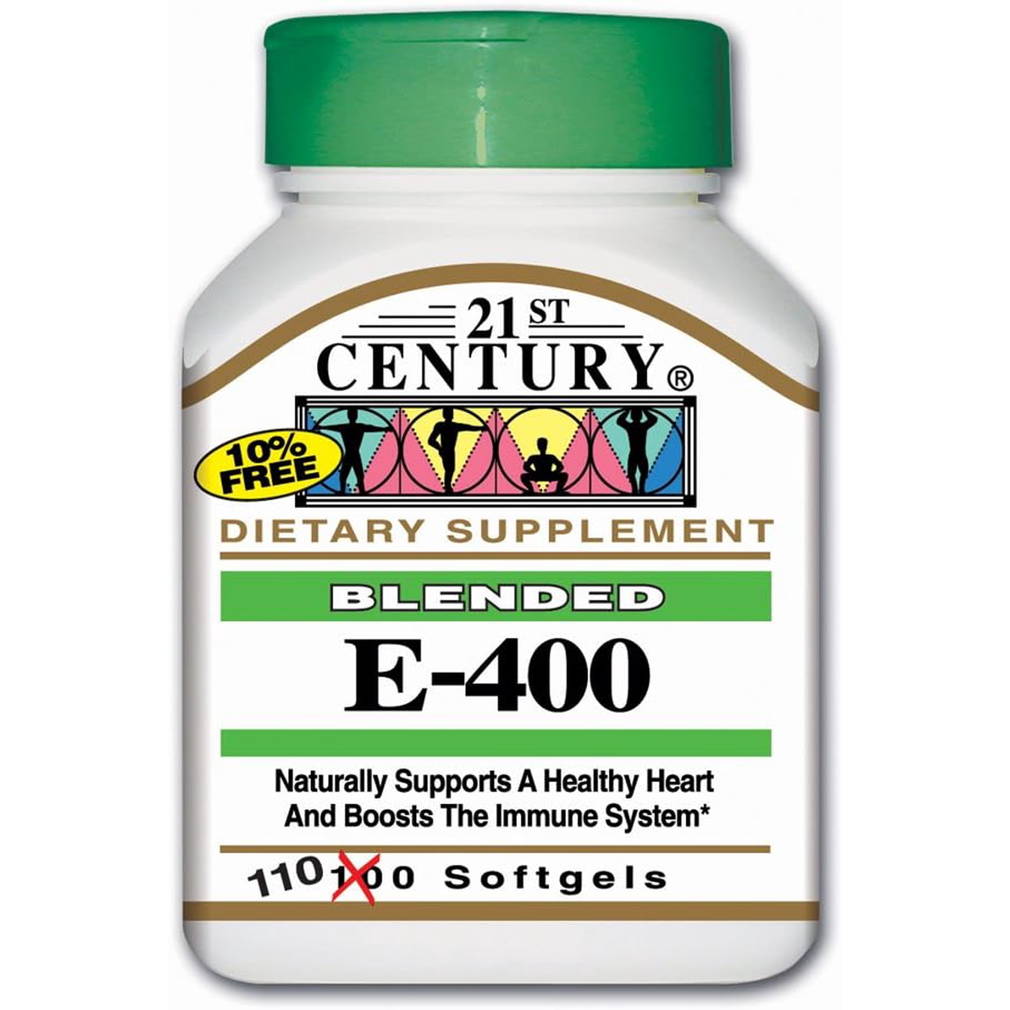 21st Century Vitamin E-400 IU, 180mg, 110 Softgels Each