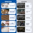 thumbnail image 6 of KINGYES 6 Piece Patio Dining Set, HDPE Outdoor Table and Chairs with Bench, Brown, 6 of 12