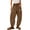 Brown, variant on Women's Baggy Wide Leg Pants Casual Fall Trousers Drawstring Waist Barrel Sweatpants with Pockets Lounge Dark Blue