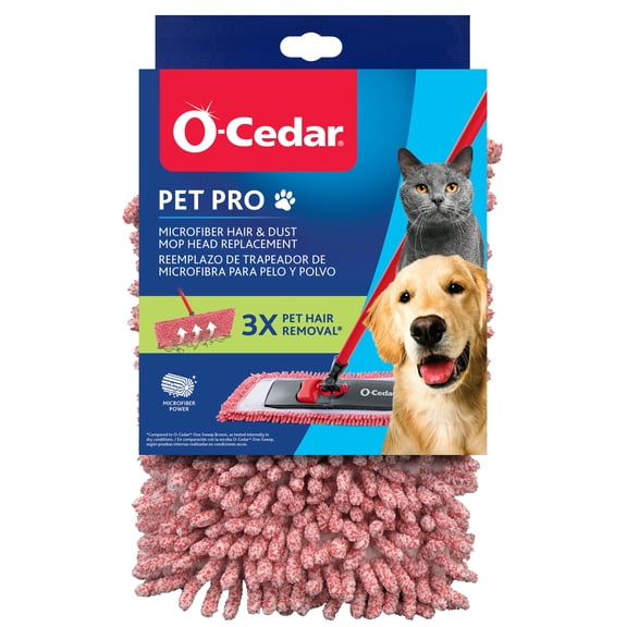 O-Cedar Pet Pro Microfiber Mop Head Refill for Pet Hair and Dust