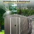 thumbnail image 6 of CarButler 8x6ft Metal Outdoor Storage Shed with Lockable Sliding Doors for Garden Backyard Patio Lawn Gray, 6 of 8