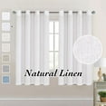 thumbnail image 1 of H.VERSAILTEX Linen Blended Curtains Grommet Semi-Sheer Curtains Light Filtering Panel Drapes for Bedroom, 2 Panels, 52" x 63", Off White, 1 of 7