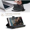 thumbnail image 4 of Para Samsung Galaxy S22 Ultra 5G Funda tipo billetera con Tarjetero Soporte de Pie Bolsillo Magnético con Cremallera Correa de Cordón, Funda Tipo Billetera de Cuero con Tapa, 4 of 6