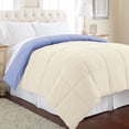thumbnail image 2 of Modern Threads Reversible Blue & Cream Adult Down Alternative Comforter, Queen, 2 of 2
