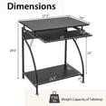thumbnail image 3 of Costway  27.5" Laptop Table Computer Desk for Small Spaces with Pull-out Keyboard Tray, 3 of 10