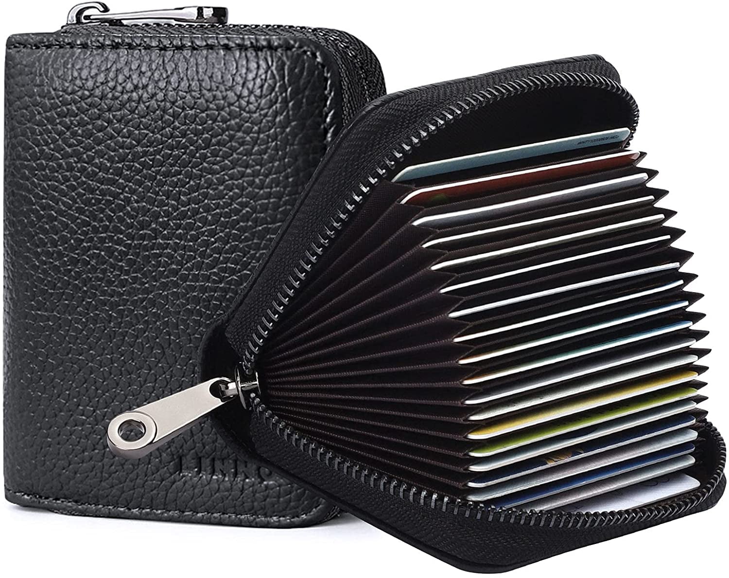 SHAR RFID 20 Card Slots Genuine Leather Credit Card Holder Small