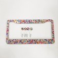thumbnail image 6 of 2Pack Multicoloured Bling License Plate Frame for Women,2 Pack Stainless Steel Rhinestone License Plate Frames, 6 of 6