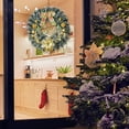 thumbnail image 6 of 16.53 Inch Christmas Wreath with Gold Accents, "Merry Christmas" Sign & Festive Bow - Front Door & Indoor Holiday Decor, 6 of 7