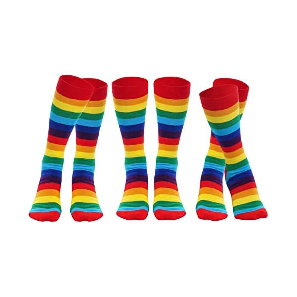 WAYAN3 Pairs School Uniform Cotton Knee High Socks Athletic Sports Soccer Socks Tube Sock for Girls and Boys