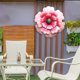 thumbnail image 5 of Estatua colgante de pared de flores de metal, decoración floral de pared de jardín, valla para exteriores, arte, decoraciones colgantes exteriores Rosado Soledad Escultura de pared, 5 of 8