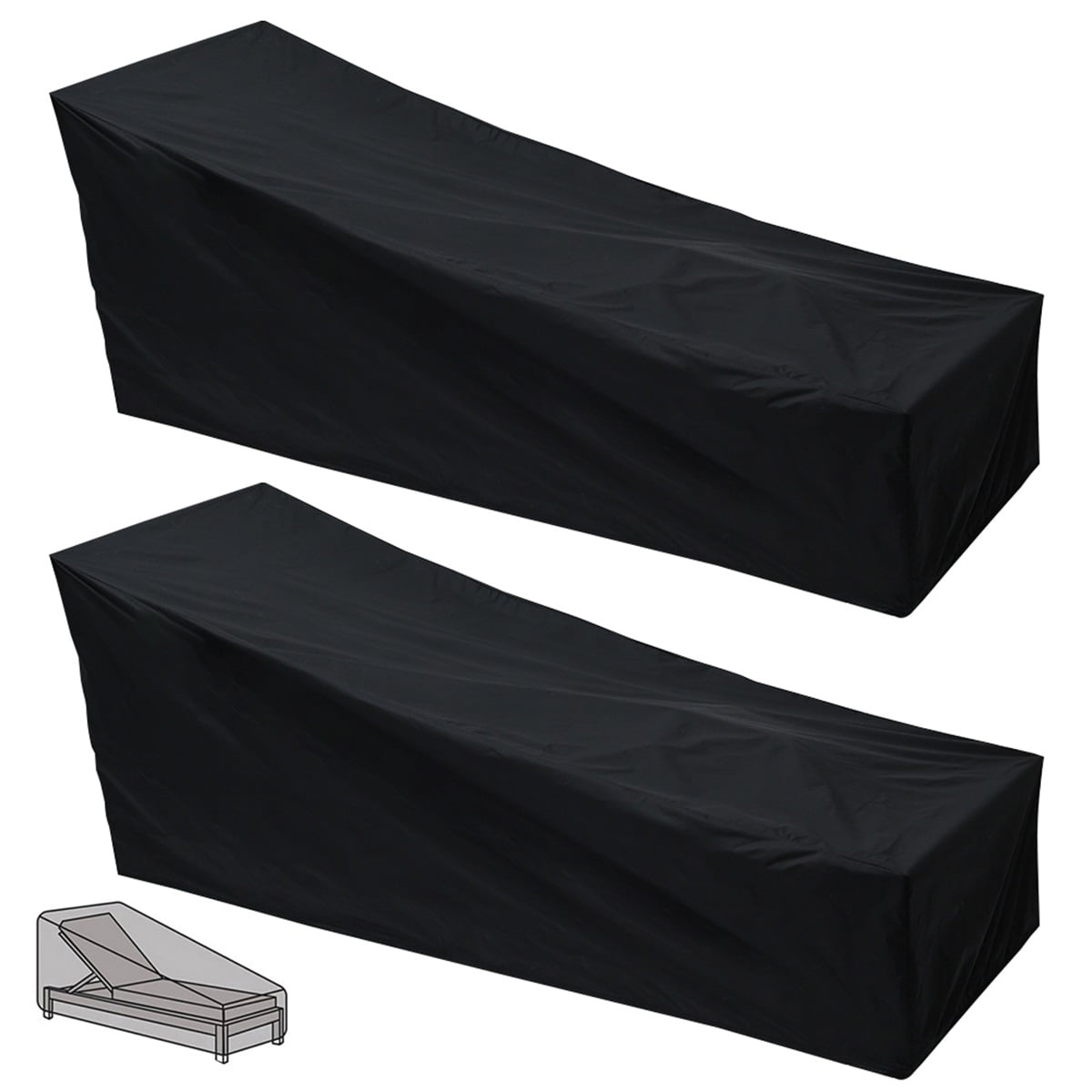 79"L Patio Chaise Lounge Cover, 210D Heavy Duty Lounge Chair Cover Waterproof Outdoor, Upgraded