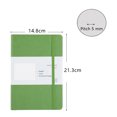 thumbnail image 2 of Hukapapa Cuaderno Microdot, Cuaderno con cinturón elástico, 188 páginas, Tapa Dura - A5 148x 213 CM, páginas con Rayas gráficas, Verde, 2 of 5