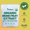thumbnail image 2 of Purisure Organic Monk Fruit Sweetener, Keto Friendly Organic Sugar Substitute, Zero Carb Food 125g, 2 of 11