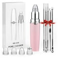 thumbnail image 1 of Graflsoa Pink Electric Blackhead & Acne Remover Kit with 4 Suction Heads, 5-Piece Stainless Steel Tools, Portable Pore Cleaner for All Skin Types, No Battery Included, 1 of 6