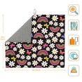 thumbnail image 3 of Honeii Rainbow Flowers for Dish Drying Mat for Kitchen Counter, Non-slip Rubber Backed, Hide Stain Kitchen Super Absorbent Draining Mat, Dish Rack Pad, 3 of 8