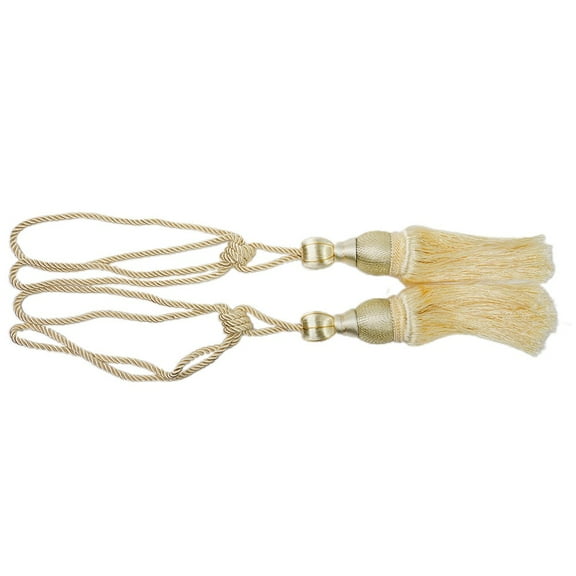 2pcs Large Tie Backs Ball Tassel Curtain Rope Tieback Single Pair HoldBacks Gold Smile Home