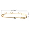 thumbnail image 2 of Uxcell Safety Pins 2.24 Inch Large Metal Sewing Pins with Holes Gold Tone 20Pcs, 2 of 6