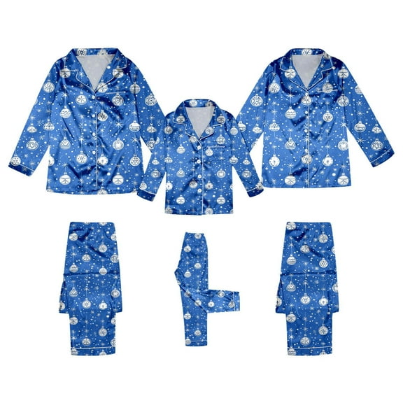 Razzly Christmas Pjs for Family Snowman Family Pajamas Matching Sets Christmas Plaid Pajamas Family Outfits Couple Matching Nightshirt Pajama Set Plaid Pjs(Blue,XL)