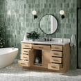 thumbnail image 5 of Ariel Hepburn 61 Inch Single Rectangle Sink Bathroom Vanity With Italian Carrara Marble Countertop 1.5 Inch Edge In Oak, 5 of 10