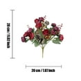 thumbnail image 6 of Luxcidy 21 Heads Vintage Silk Small Rose Artificial Flowers for Wedding Party Home Festival Supplies Decor Bouquet Fake Flower (Wine Red), 6 of 7