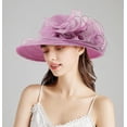 thumbnail image 3 of Organza Fascinator Hat for Women - Derby Cocktail Tea Party Sun Hat Wedding Bridal Flower Church Hat, 3 of 5