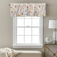 thumbnail image 3 of Pastoral Flowers Valance Curtain Wildflowers Retro Plants Linen Texture Window Valances Rod Pocket Short Curtains Window Treatments for Kitchen Bedroom Bathroom Laundry 42" x 12", 3 of 9
