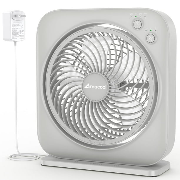 Ventilador de Mesa AMACOOL 12" Silencioso 3 Velocidades Temporizador 8H Gris