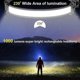 thumbnail image 2 of Led Rechargeable Headlamp, 1000 Lumen 230 Illumination Wide Beam Lightbar Headlamp With Red Taillight, 3 Modes, Super Bright Lightweight Led Headband, 2 of 5
