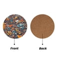thumbnail image 2 of Multi-Shape Mdf Cork Coaster 4 Pieces Of Anti-Slip, Anti-Wear And Anti-Fouling 3.9in Easy To Clean And Stable Structure Engineering Vehicle (2) Round Shape, 2 of 7