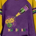 thumbnail image 3 of Craaazy Womens Casual Carnival Holiday Long Sleeve Crewneck Mardi Gras Tops Gifts, 3 of 3
