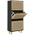 thumbnail image 2 of vidaXL Shoe Cabinet Shoe Organizer Storage with 3 Flip Drawers Hall Cabinet, 2 of 22