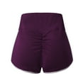 thumbnail image 4 of Jxximdong Shorts for Women Women Basic Slip Bike Shorts Compression Workout Leggings Yoga Shorts Capris Purple M Pants, 4 of 5