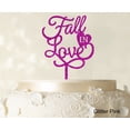thumbnail image 1 of Fall In Love Wedding Cake Topper Personalized Glitter Cake Topper Cake Decoration Option Available 6-7 Inches Wide, 1 of 1