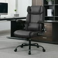 thumbnail image 1 of Office Desk Chair  Conference Room Chairs Mid Back Executive Leather Chair Home Office Desk Chairs Comfy Computer Chair with Adjustable Flip-Up Arms and Rocking Function, 1 of 7