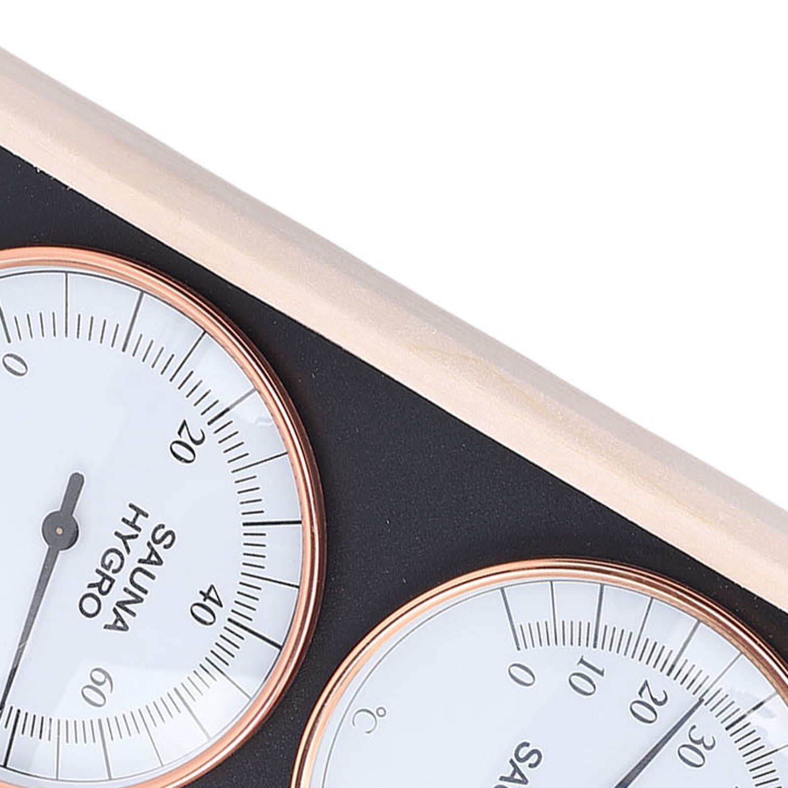 YAHHU Sauna Thermometer Hygrometer 2 in 1 Wooden Celsius Temperature and Humidity Meter for Spa Shower Sauna Room 10.43 inches / 26.5 cm