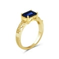 thumbnail image 4 of JewelersClub Sapphire Ring Birthstone Jewelry – 2.00 Carat Sapphire 14K Gold Plated Silver Ring Jewelry – Gemstone Rings with Hypoallergenic 14K Gold Plated Silver Band, 4 of 4